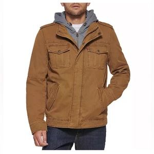 Men’s Levi’s Cotton Sherpa-Lined Hooded Trucker Jacket